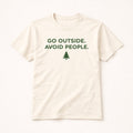 Go Outside Avoid People T-Shirt – Funny Introvert Nature Tee