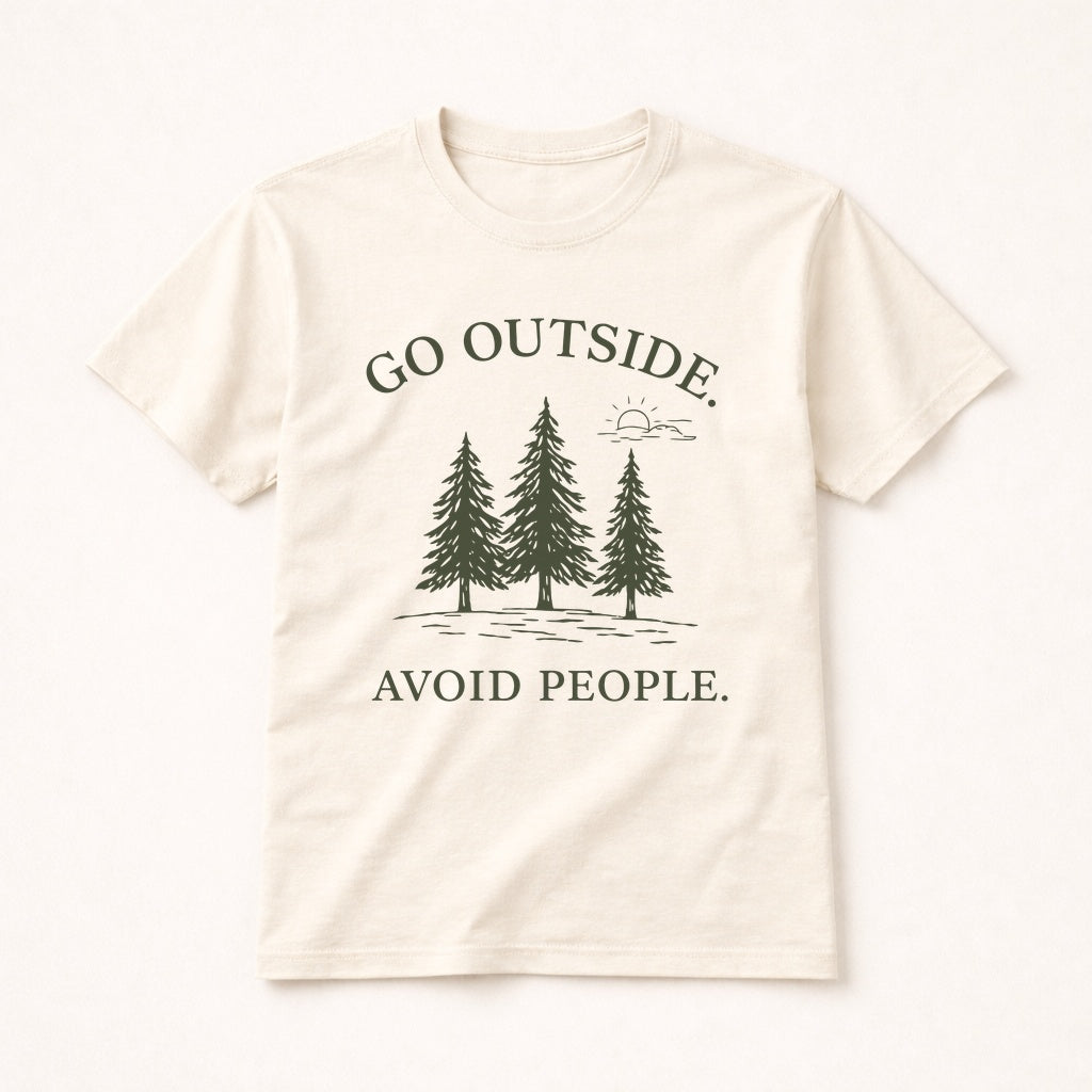 Go Outside Avoid People Shirt – Forest Tree Tee
