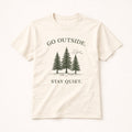Go Outside Stay Quiet Shirt – Minimalist Forest Tee