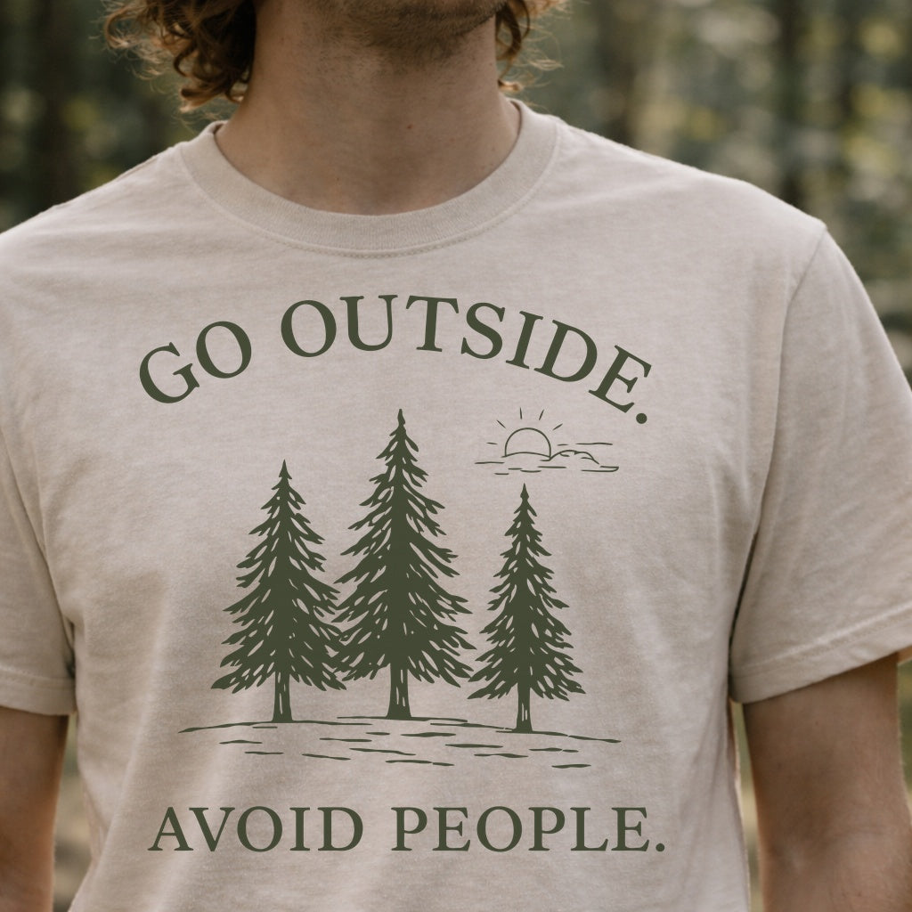 Go Outside Avoid People Shirt – Forest Tree Tee