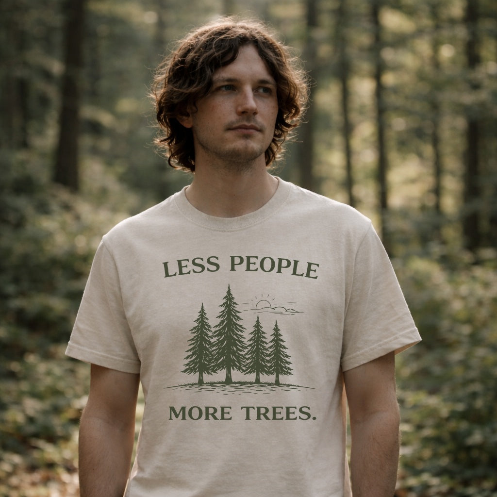 Less People More Trees Shirt – Introvert Nature Tee