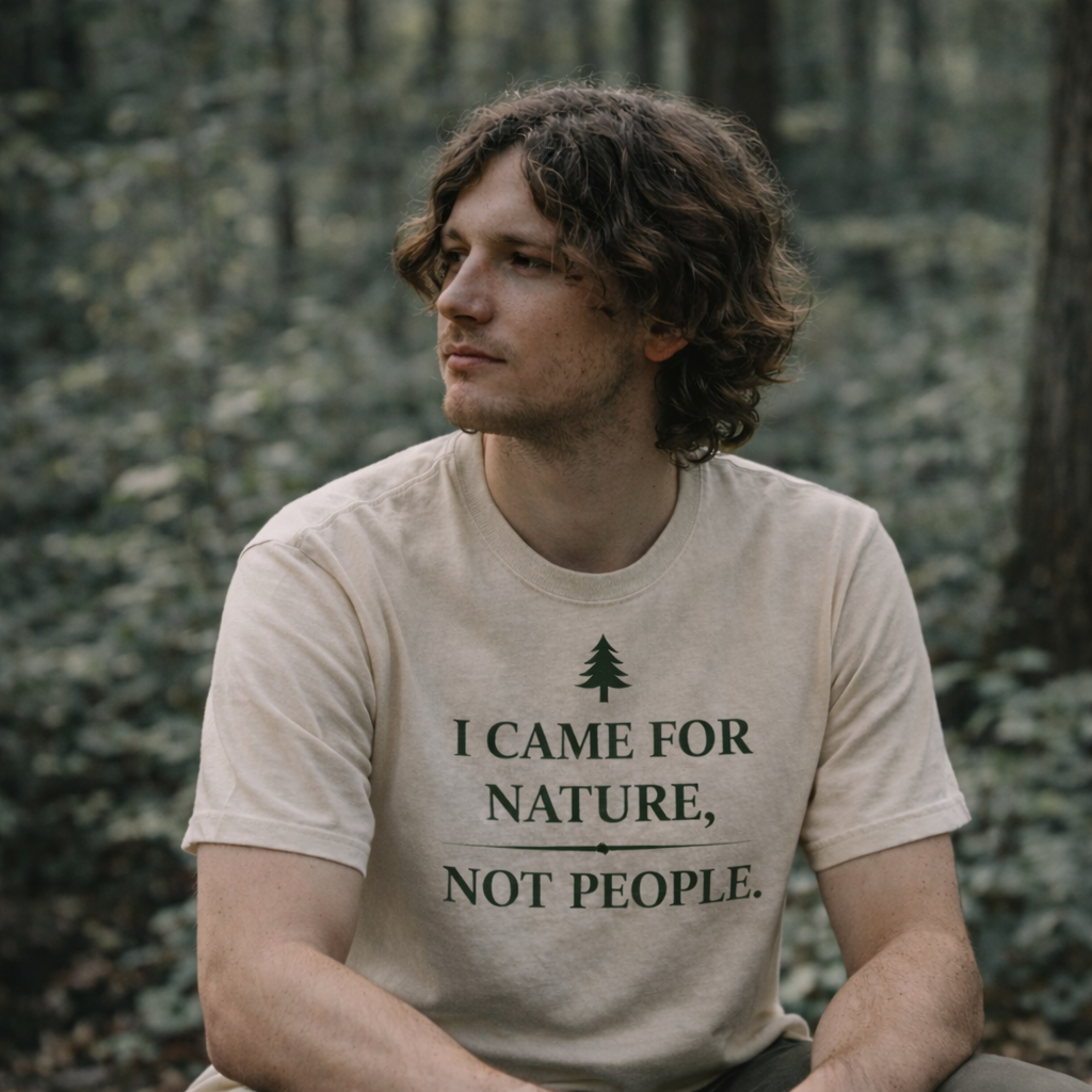 I Came for Nature Not People T-Shirt – Introvert Hiking Tee
