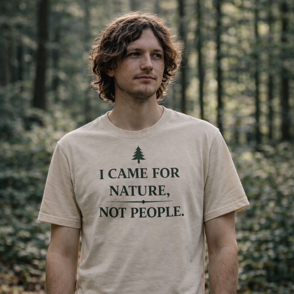 I Came for Nature Not People T-Shirt – Introvert Hiking Tee