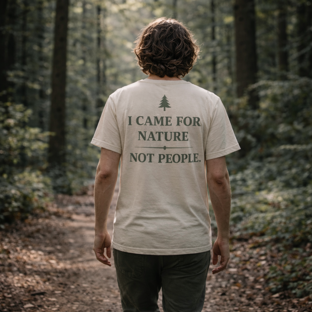 I Came for Nature Not People T-Shirt – Introvert Hiking Tee
