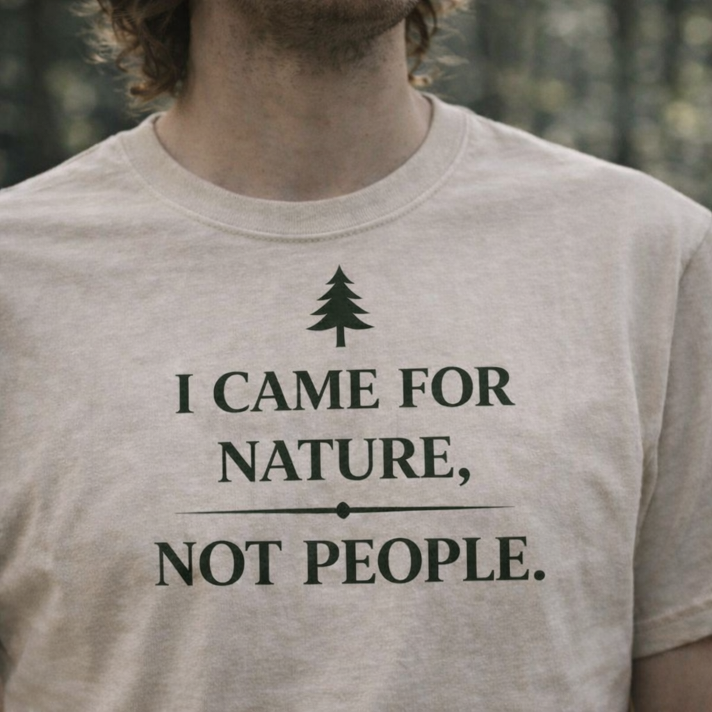 I Came for Nature Not People T-Shirt – Introvert Hiking Tee