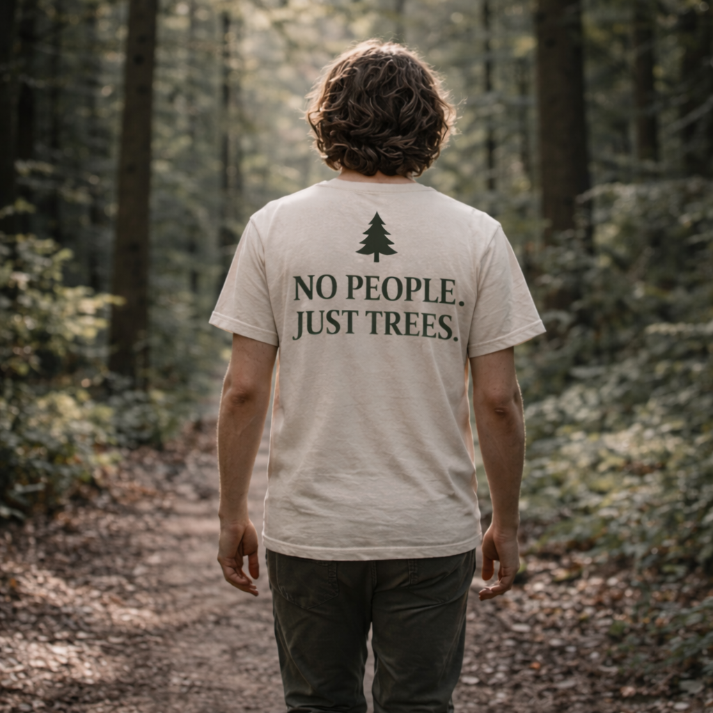 No People Just Trees T-Shirt – Introvert Forest Graphic Tee